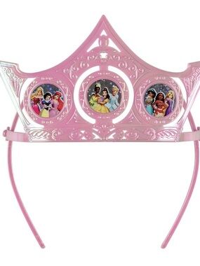 Disney Pink Princess Tiara Headband with Princess Medallions